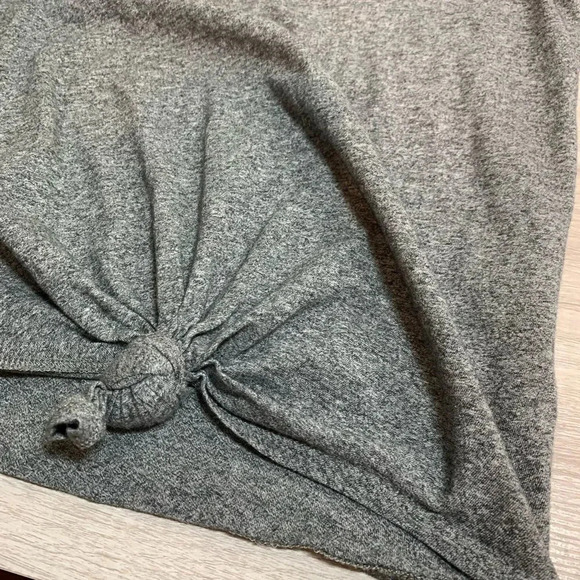 Madewell Knot Front Tee Gray Size XXS - Picture 5 of 9